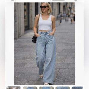 American Eagle Super High-Rise Baggy Wide Leg Jeans sz 10